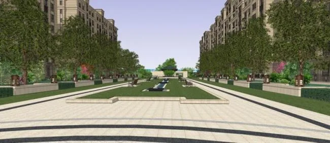 Sketchup Landscape Model | Community Landscape, Residential Landscape, European Style, Classical Style