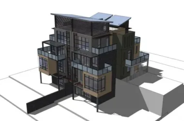 Modern Multi-Story Villa Design in SketchUp-BIM WORLD