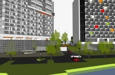 Modern High-Rise Residential Apartment Building in SketchUp-BIM WORLD