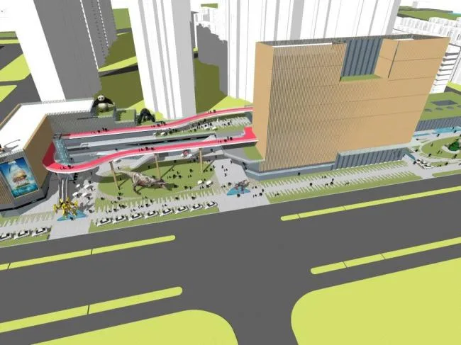 Sketchup Complex Model | Multi story Commercial Complex, Modern Style
