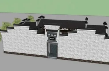 SketchUp Model of Traditional Chinese Multi-Story Courtyard Architecture-BIM WORLD