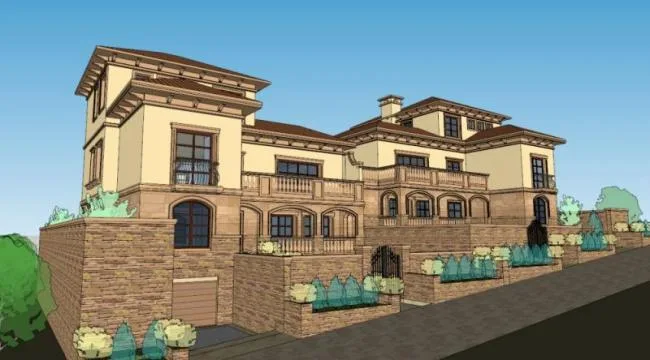 Sketchup Villa Model | Stacked Villa, Classical Style