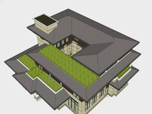 Sketchup Villa Model | Solo Villa, Modern Style