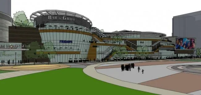 Sketchup Business Model | Beer City Commercial Plaza, Multi story Shopping Mall, Modern Style