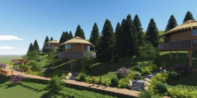 Sketchup Business Model | Low Level Clubhouse, European Style