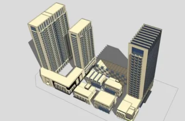 Neoclassical High-Rise Office Building SketchUp Model-BIM WORLD