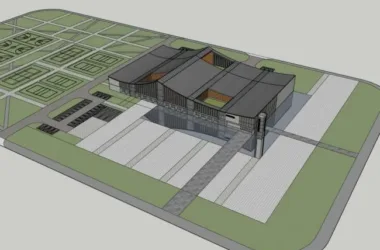 SketchUp Cultural Model: Multi-Story Modern Architecture Gallery Design-BIM WORLD