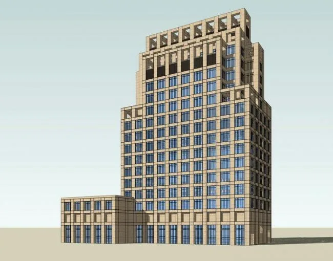 Sketchup Office Model | High rise Office Building, Classical Style