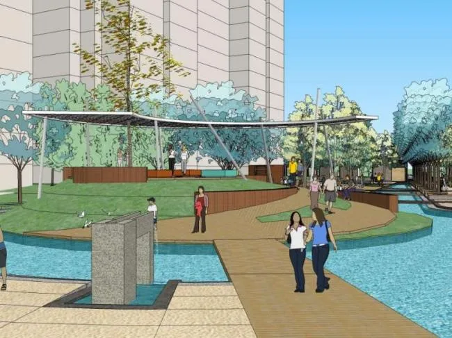 Sketchup Landscape Model | Community Landscape, Residential Landscape, Modern Style