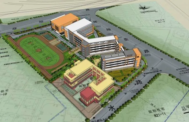 Sketchup School Model | Multi story School, Primary School, Kindergarten, Teaching Building, Educational Building, Modern Style