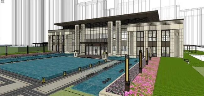 Sketchup Residential Model | High rise residential buildings, residential buildings, sales offices, modern style