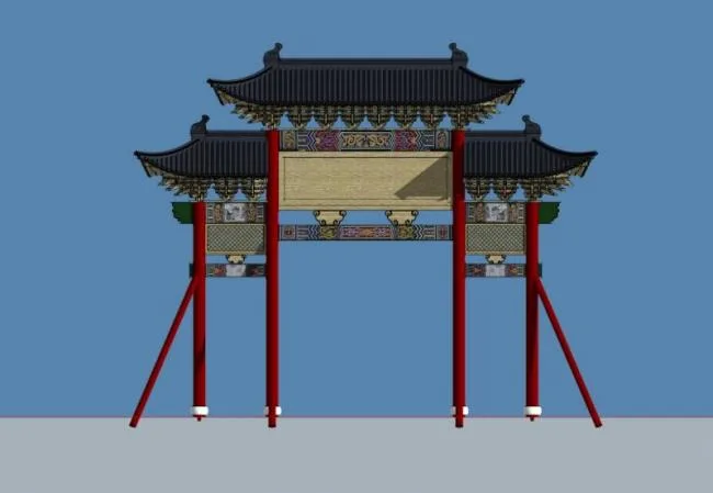 Sketchup Ancient Architecture Model | Archway, Ancient Architecture, Chinese Style