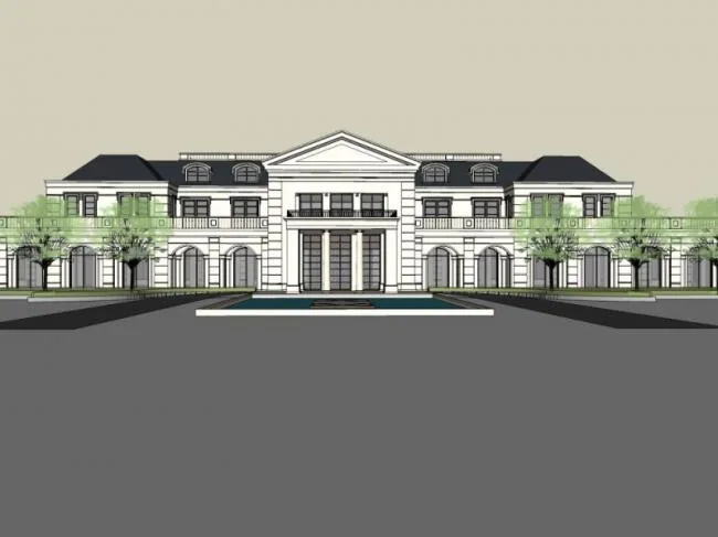 Sketchup Business Model | Clubhouse, French, Classical Style
