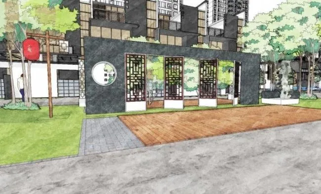 Sketchup Landscape Model | Residential Landscape, Residential Area Landscape, Modern Chinese Style