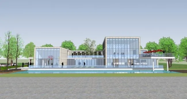 Sketchup Business Model | Multi story Sales Office, Modern Style, Clubhouse, Commercial Building