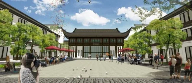 Sketchup Business Model | Commercial Street, Chinese Style