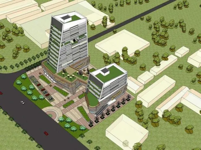 Sketchup Office Model | High rise Office Building, Modern Style