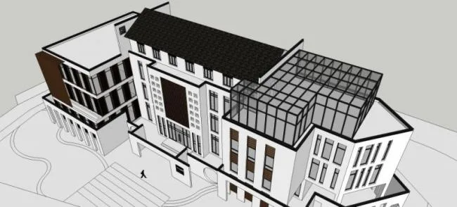 Sketchup Business Model | Multi story Club, Modern Chinese Style