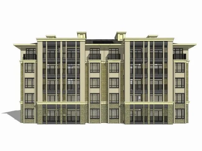 French-Style Multi-Story Residential Model | Classical Architecture in SketchUp-BIM WORLD