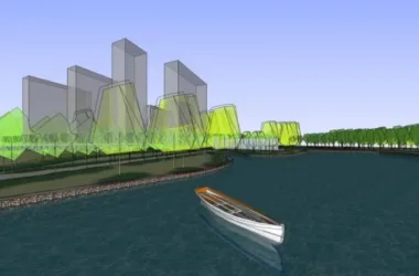 Modern Square Landscape Design in SketchUp-BIM WORLD