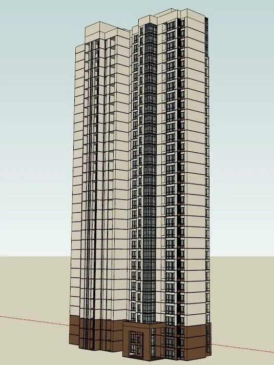 Sketchup Residential Model | Super High rise Residential Buildings, Residential Buildings, Classical Style