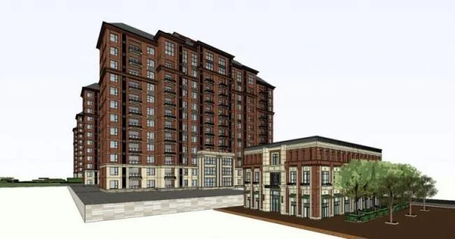 Sketchup Residential Model | High rise residential, street side commercial, classical style