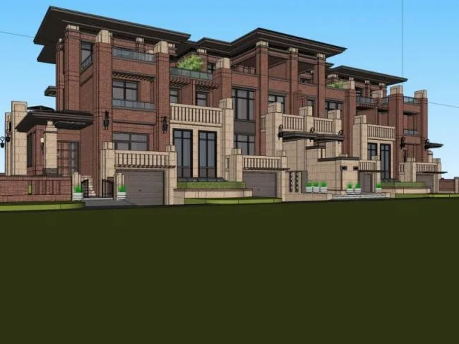Sketchup Villa Model | Multi row Villa, Modern Style