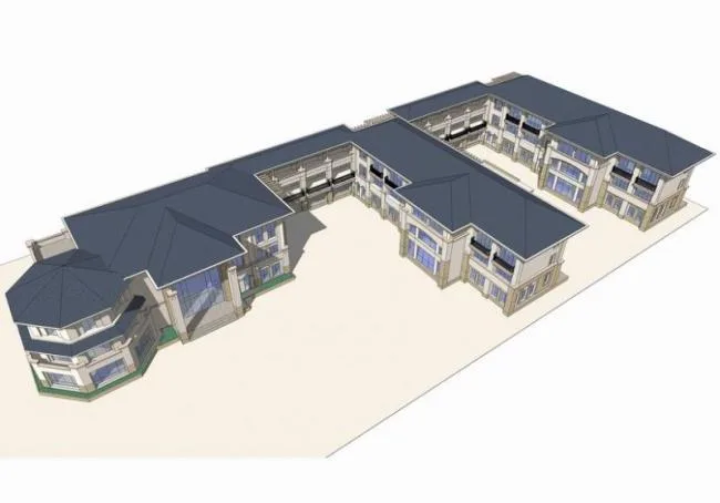 Sketchup Hotel Model | Multi story Hotel, European Style, Neoclassical Style