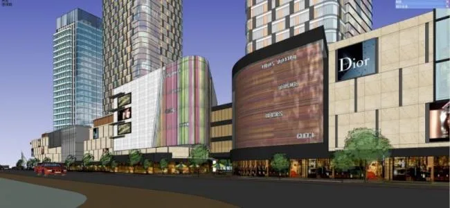 Sketchup Complex Model | Multi story Commercial Complex, Office, Residential, Modern Style