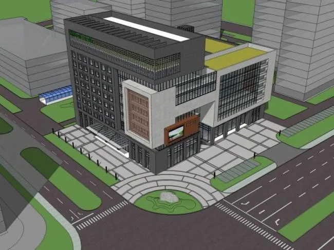 Sketchup Office Model | Multi story Office Building, Modern Style