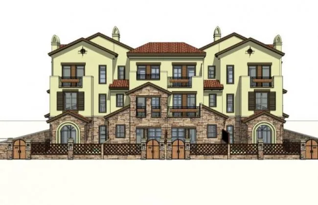 Classical Style Garden House Residential Model in SketchUp