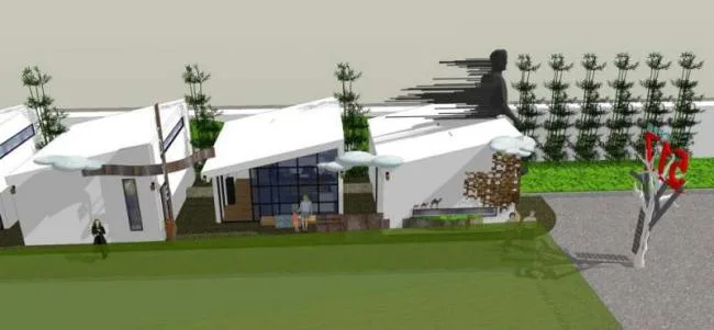 Sketchup Cultural Model | Multi story Cultural Corridor, Cultural Architecture, Modern Style