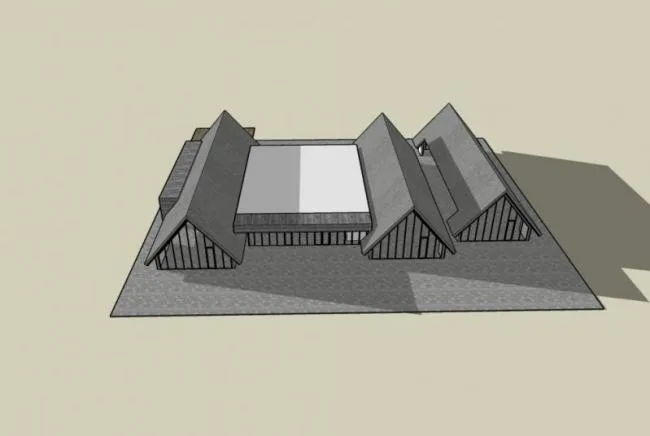 Sketchup Villa Model | Cabin, Villa, Modern Style