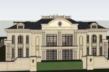 French Classical Style Solo Villa Model in SketchUp-BIM WORLD