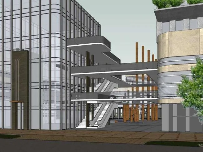 Sketchup Complex Model | Multi story High rise Complex, Office Building, Commercial, Modern Style