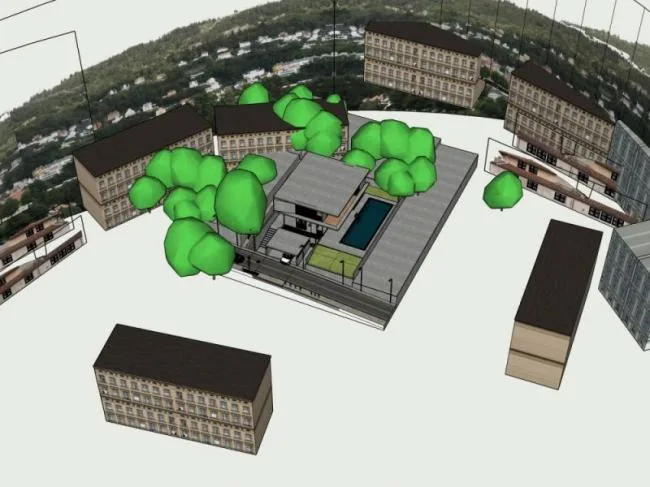 Sketchup Villa Model | Solo Villa, Garden Villa, Modern Style