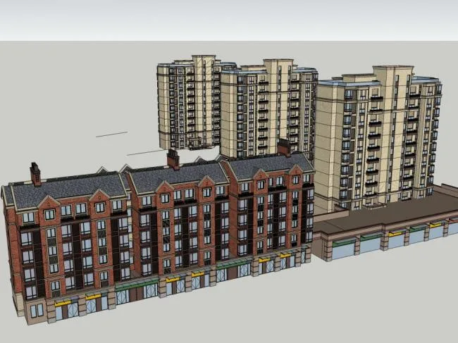 Sketchup Residential Model | High rise Residential, Classical Style, British Residential