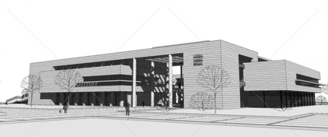 Sketchup Cultural Model | Multi story Museum Exhibition Hall, Cultural Architecture, Modern Style