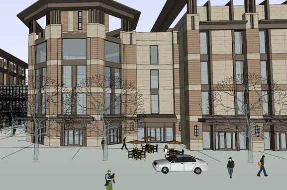 Sketchup Business Model | Multi story Commercial Street, Classical Style