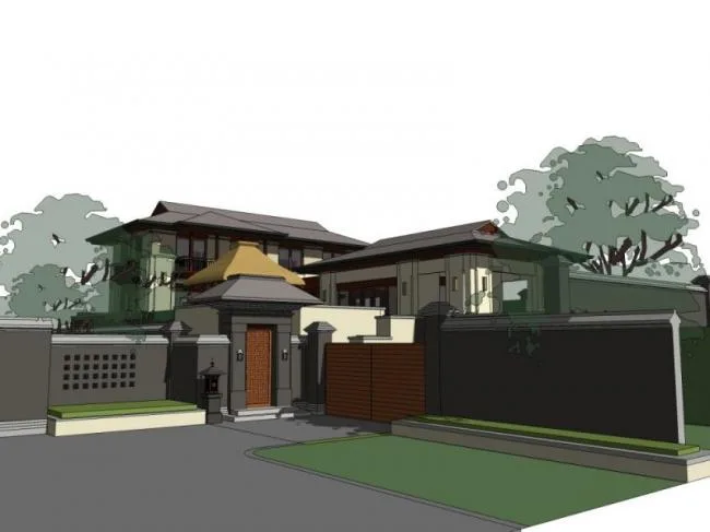 Modern Stacked Villa Design | SketchUp 3D Model