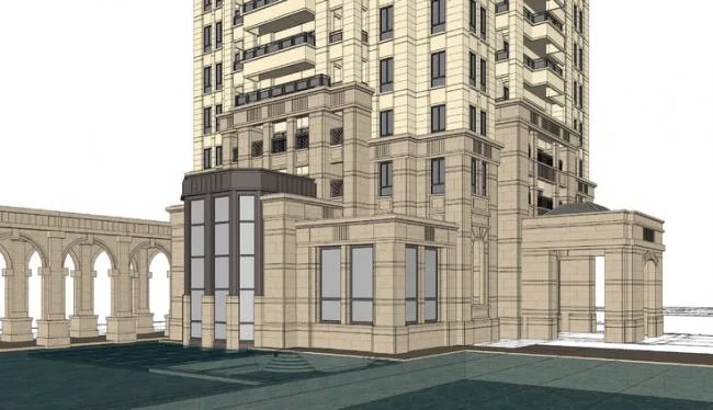 Sketchup Residential Model | High rise Residential Buildings and Clubhouses, European Classical Style, Residential Buildings