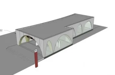 SketchUp Station Road Bridge: Modern Subway Entrance and Exit Design-BIM WORLD