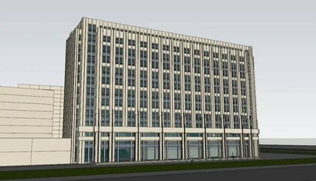 Sketchup Office Model | Multi story Office Building, Classical Style