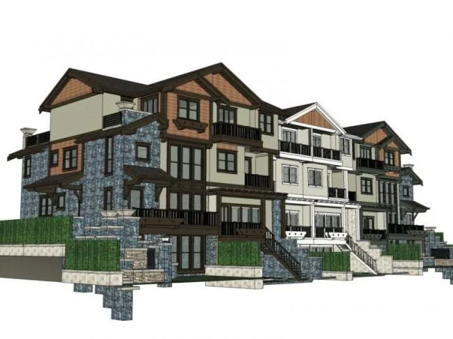 Sketchup Villa Model | Townhouse, North American Style