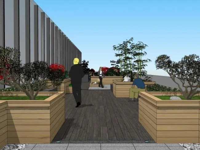Sketchup Landscape Model | Roof Garden, Modern Style