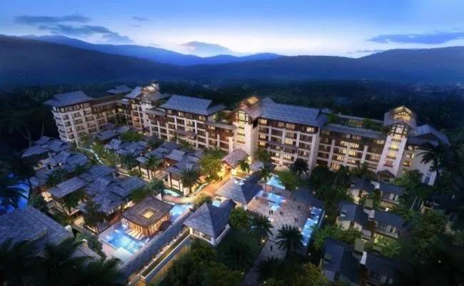 Sketchup Hotel Model | Multi story Mountain Hotel, Chinese Style