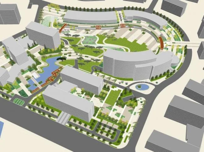 Sketchup Landscape Model | Office Landscape, Modern Style