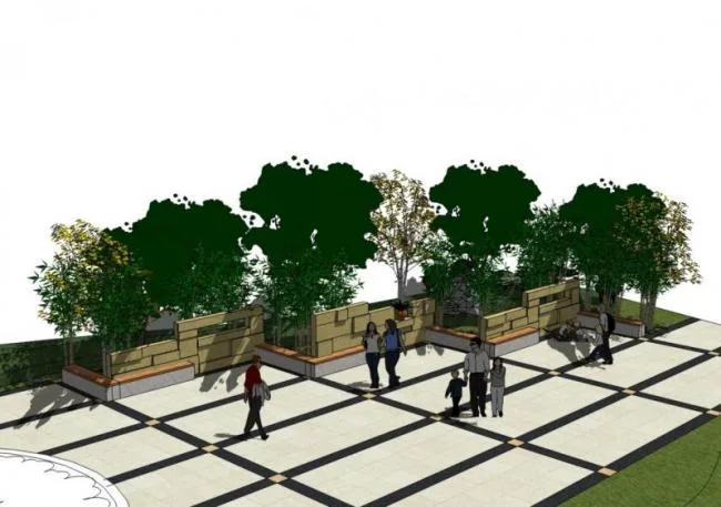 Sketchup Material Model | Stone Landscape Wall Low Wall Material Component