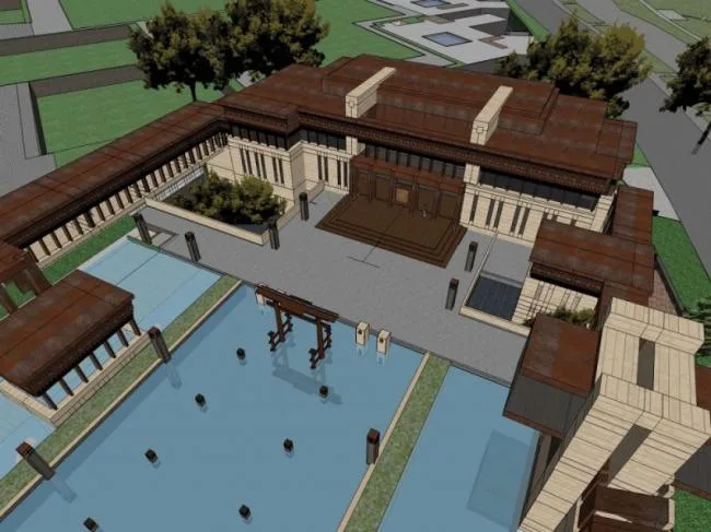 Sketchup Business Model | Low Level Clubhouse, Modern Style