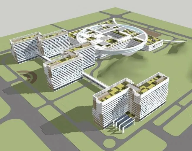 Sketchup Hospital Model | Multi story Hospital, Medical Building, Modern Style